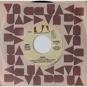 Kenny Rogers Lucille / Till I Get It Right 45 RPM 7" Vinyl 1976 UA-XW929-Y
